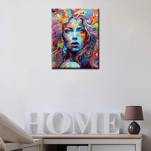 Miniatura 2 de Graffiti - Kit de pintura de retrato por números, 16 x 20 pulgadas, lienzo de pintura al óleo para niños, estudiantes, adultos principiantes