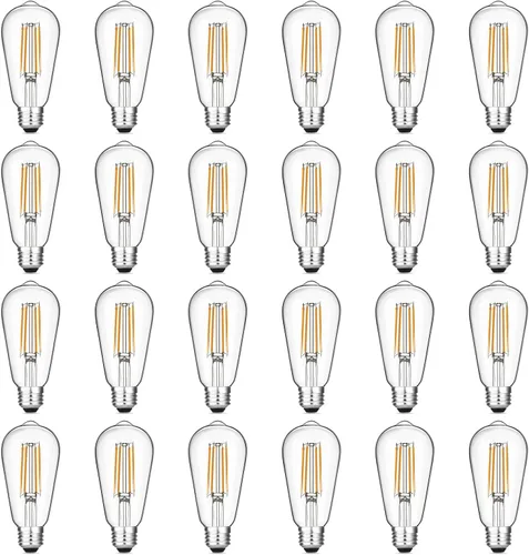 Gozelux – Bombillas LED Edison vintage regulables, 60 vatios equivalentes a 6W, 750 lúmenes, bombillas de luz blanca cálida 2700K, diseño antiguo de
