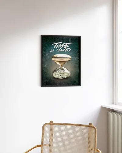 Miniatura 4 de HAUS AND HUES Pósteres de dinero para hombres, arte de pared con citas inspiradoras de trabajo, arte de dinero para pared, impresión de citas El