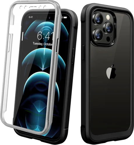Miniatura 98 de Diaclara - Funda compatible con iPhone 11, carcasa resistente de cuerpo completo con protector de pantalla integrado sensible al tacto y Transparente