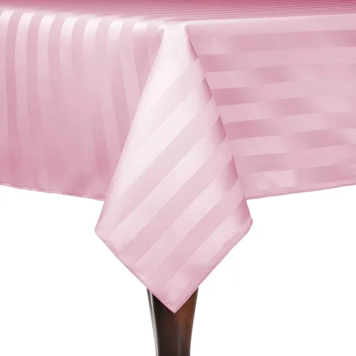 Miniatura 29 de Ultimate Textile Mantel rectangular de rayas satinadas, 59.8 x 90.2 in, color marrón oscuro
