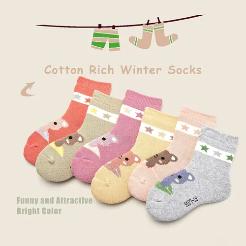 Miniatura 2 de Calcetines de invierno para niños calcetines térmicos de rizo para niños paquete de 6