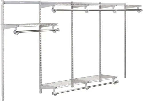 Miniatura 7 de Kit de armario clásico con configuración personalizable de titanio por Rubbermaid, 3-6 ft, FG3H1102TITNM