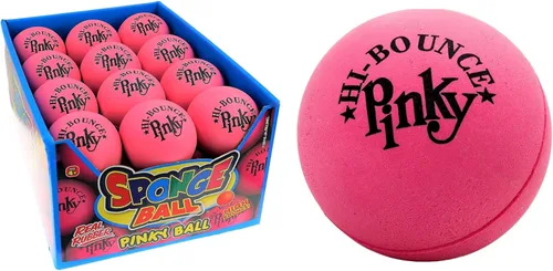 JA-RU Hi Bounce Pinky Ball (24 bolas) – Pelotas hinchables de goma rosa sólida para niños, juguetes de parque al aire libre, juguete para aliviar el
