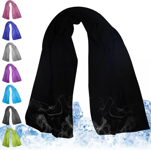 Toallas de enfriamiento de 43.3 x 15.7 pulgadas, toalla de hielo, toalla de sudor, toallas de enfriamiento para cuello y cara, envolturas