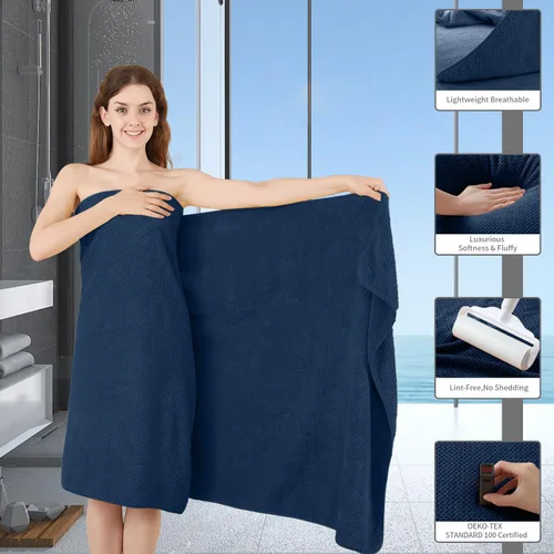 Miniatura 4 de Juego de Toallas de Mano de 2 Piezas - 16"x31", Juego de Toallas de Baño de Microfibra Ultra Suaves Altamente Absorbentes de Secado Rápido Toallas