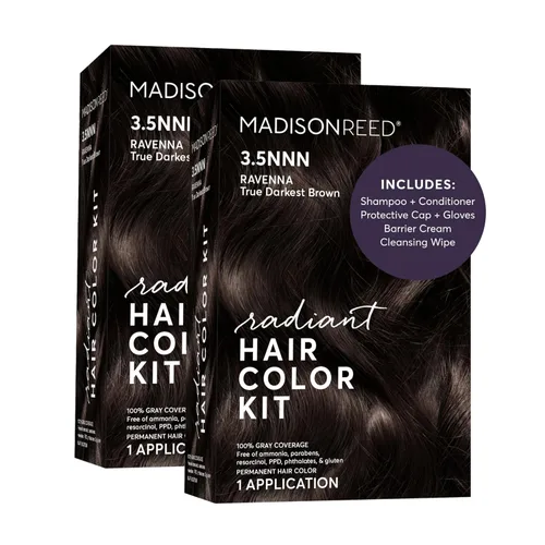 Miniatura 33 de Madison Reed - Kit de color de cabello radiante, tinte permanente para el cabello, 100 % cobertura de canas, sin amoníaco, castaño Catania 5NGM