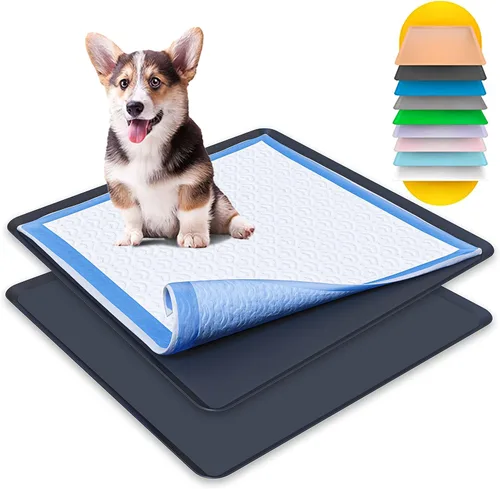 Miniatura 17 de TidyFriend - Bandeja para almohadillas de entrenamiento de 24 x 24 pulgadas, soporte de silicona para almohadillas de entrenamiento para cachorros
