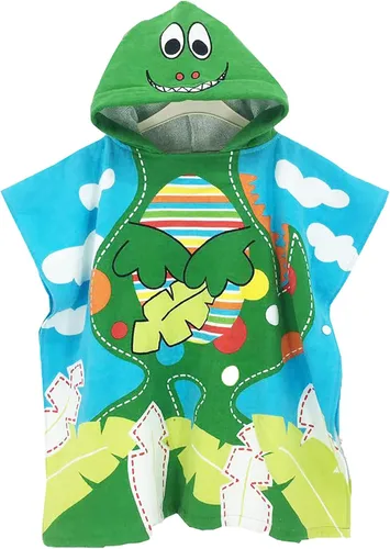 Miniatura 11 de BANGSAUR Toalla con capucha para niños, baño o playa, toallas de algodón suave para niñas, absorbente envolvente de piscina con capucha, poncho bata