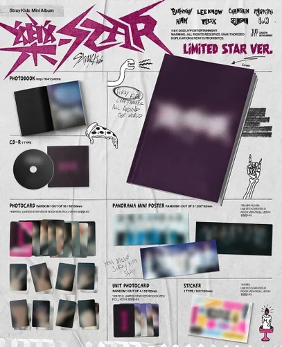 Miniatura 5 de (P.O.B) STRAY KIDS [- (ROCK) - ESTRELLA] Mini álbum (LIMITED STAR Ver. +Tarjeta de foto de regalo de tienda) K-POP SELLADO