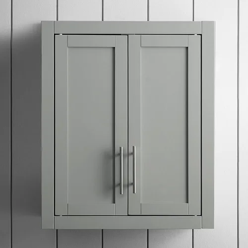 Miniatura 9 de Crosley Furniture Savannah Armario de almacenamiento para baño montado en la pared con estantes para medicinas, Gris