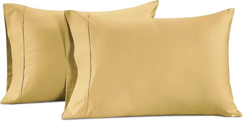 Miniatura 46 de Lane Linen Juego de 2 fundas de almohada 100 % de algodón, tamaño estándar, se adapta a almohadas estándar y Queen, fundas de almohada lujosas