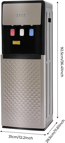 Miniatura 2 de Dispensador de enfriador de agua, dispensador de agua de carga inferior de 5 galones con frío caliente y temperatura ambiente, calentamiento rápido