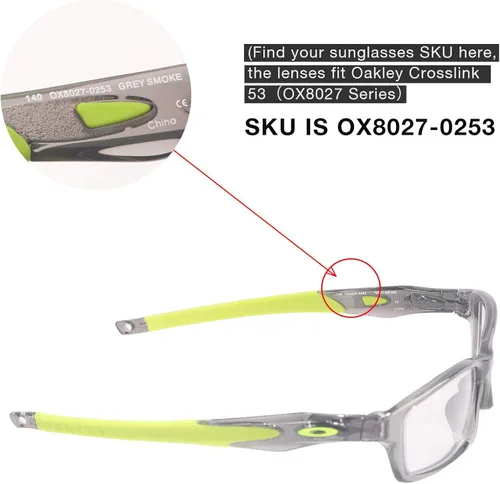 Miniatura 4 de Walleva - Lentes de repuesto para gafas de sol Oakley Crosslink 53 serie OX8027