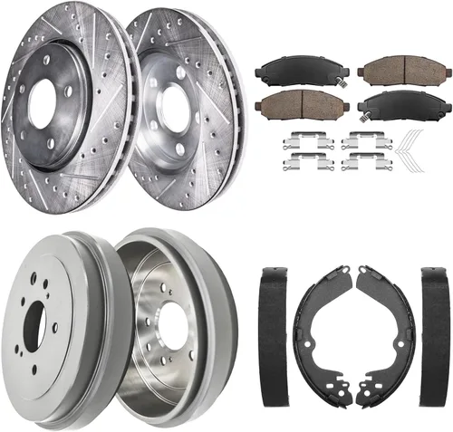 Miniatura 14 de Detroit Axle - Kit de frenos delanteros para Toyota 2007-2016 Tundra, 2008-2016 Sequoia, Pastillas de freno cerámicos para pinza de freno de disco