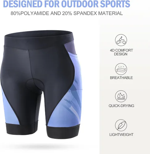 Miniatura 2 de Aeike 4D Padded Seat Cushion Cycling Shorts Breathable Quick-Drying Shockproof Elastic Bike Shorts for Women