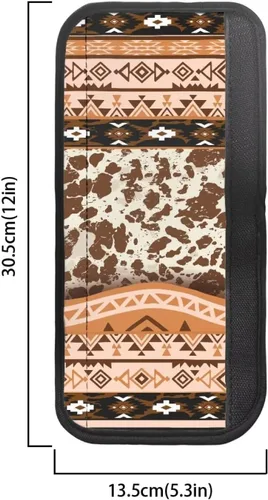 Miniatura 7 de Juego de 4 fundas para manijas de microondas con diseño de rayas de vaca tribal, azteca, decoración de cocina, antideslizantes, a prueba