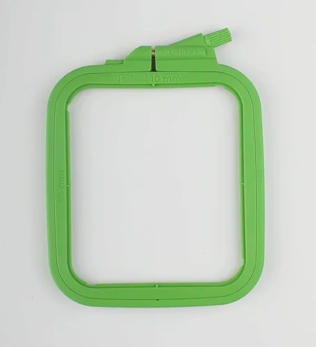 Miniatura 30 de Nurge 5 aros cuadrados grandes de plástico para bordar, aro de costura cruzada, aro de aguja perforadora, multicolor