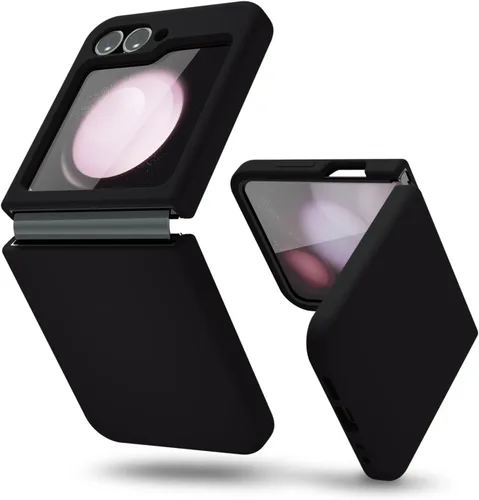Miniatura 54 de oakxco Funda para teléfono Samsung Galaxy Z Flip 4, agarre de silicona líquida, bonita fina delgada cubierta de gel TPU de goma suave lisa