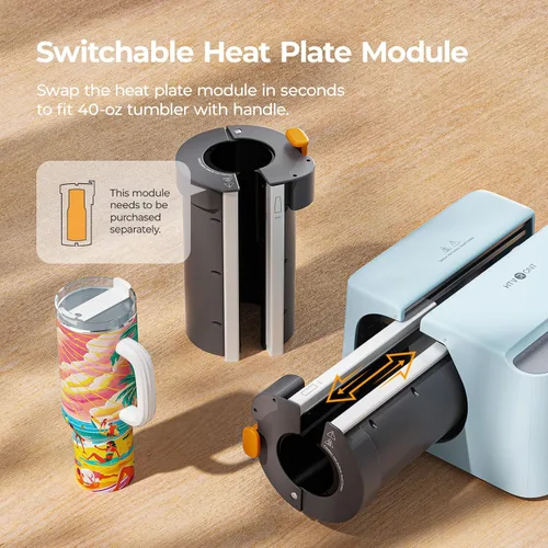Miniatura 5 de HTVRONT Prensa de Calor Automática para Vasos - Máquina Prensadora de Calor para Vasos A200, Presión Ajustable y Accesorio de Placa de Calor