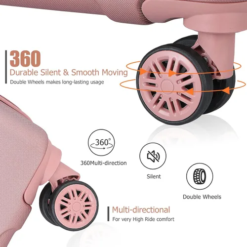 Miniatura 4 de PINPON Conjuntos de equipaje P518 A558 A38, Oro rosado, Conjuntos de equipaje