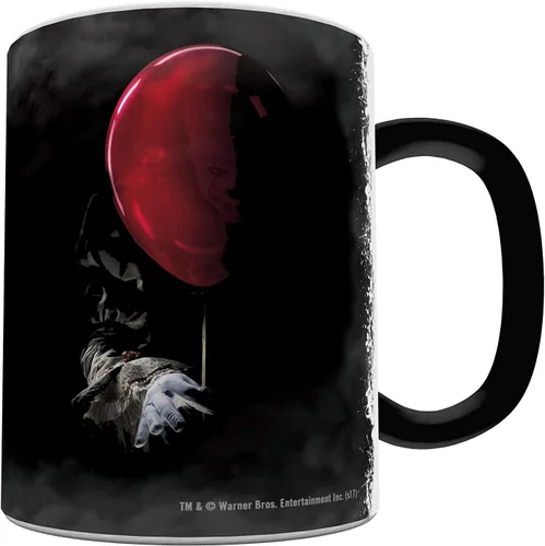 Miniatura 6 de Morphing Mugs IT The Movie – Pennywise the Dancing Clown – You Float Too – Una taza de cerámica sensible al calor que cambia de color de 11 onzas