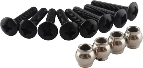Miniatura 7 de 4 amortiguadores delanteros y traseros, suspensión ajustable de 3.858 in de aluminio para autos RC 1/10 HSP 94166 94106 94107 94155 94170 Buggy Rojo