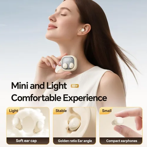 Miniatura 2 de Xmenha Mini auriculares invisibles pequeños ocultos inalámbricos Bluetooth para el trabajo, auriculares ultra pequeños, canal de sueño, pequeño