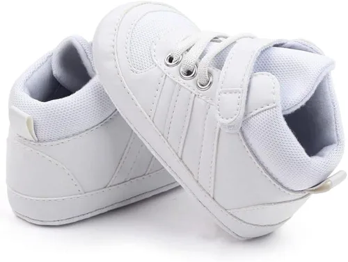 Miniatura 5 de Sekantrol Zapatos de cuna para recién nacidos y niñas, para primer andador, suela de goma suave, zapatos de moda para bebés, mocasines de vestir