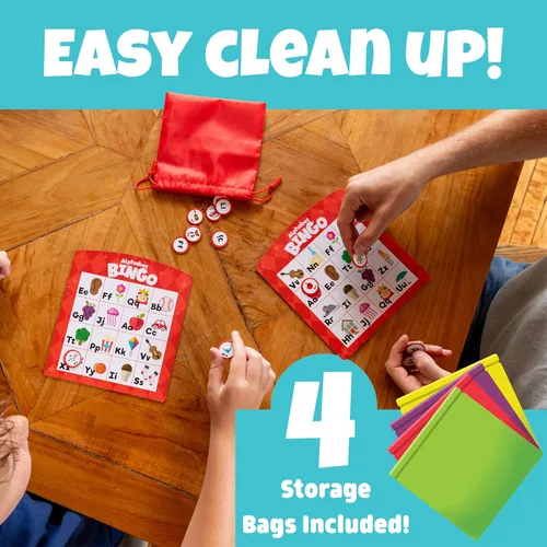 Miniatura 3 de Chuckle & Roar Family Bingo - Juego educativo de bingo para niños de 3 a 6 años Cuatro juegos en uno: animales, alfabeto, palabras y números