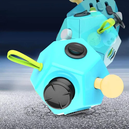 Miniatura 3 de Fidget Dodecagon – 12 Fidget lateral Toy Cube – Alivia El Estrés Y La Ansiedad anti la depresión cubeta para niños y adultos con hiperactividades B3