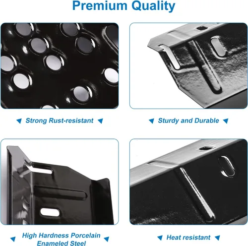 Miniatura 2 de Uniflasy Placa de calor de repuesto para parrilla Dyna-Glo DGH474CRP, DGH485CRP, DGH483CRP, placas de calor para parrilla Dyna-Glo de 5 quemadores