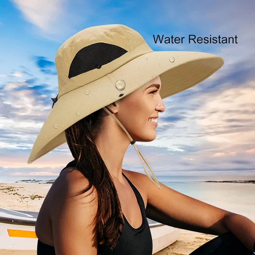Miniatura 3 de Leotruny - Sombrero de sol de ala superancha para mujer UPF50+ impermeable para pesca, senderismo, camping