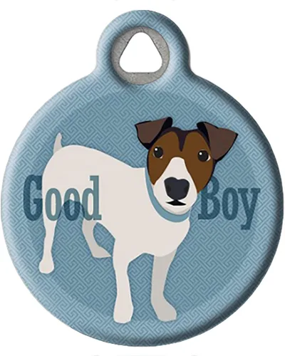 Miniatura 11 de Good Boy Airedale - Etiqueta de identificación personalizada para mascotas para perros y gatos, tamaño grande
