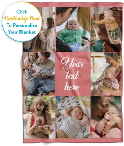 Miniatura 2 de Envío al día siguiente, manta personalizada con foto y texto - impresa en EE. UU., manta de foto personalizada con texto (forro polar 50x60)