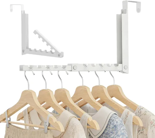 1 paquete de ganchos para colgar la puerta, colgador de ropa sobre la puerta con 10 crestas, ahorro de espacio sobre el estante de secado de la