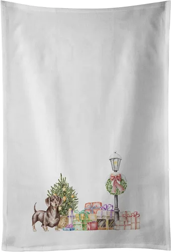 Miniatura 77 de Caroline's Treasures CK8100WTKT - Juego de 2 toallas de cocina con diseño de bulldog francés con diseño de país de las maravillas navideñas