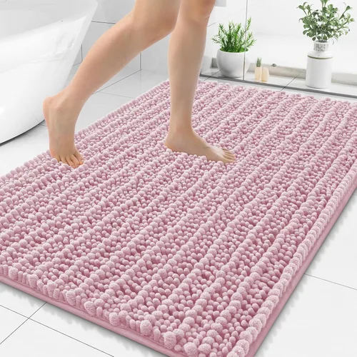 Miniatura 22 de Smiry Alfombras de Baño 24x16 pulgadas, Alfombras de Baño de Chenilla Extra Suaves y Absorbentes, Respaldo de Goma Antideslizante, Lavable a Máquina