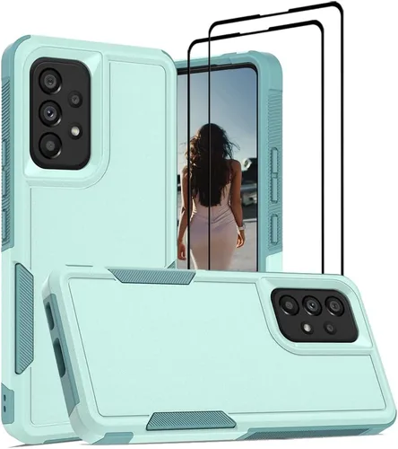 Miniatura 292 de Jeylly Compatible con Samsung Galaxy A22 5G Funda, Funda Samsung A22 5G con 2pcs protectores de pantalla de vidrio templado