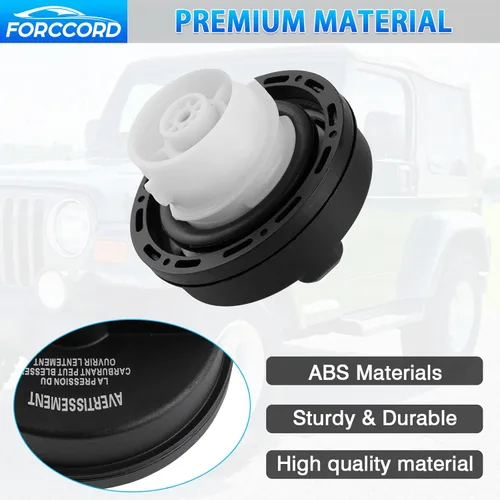 Miniatura 5 de Tapa de Gas con Bloqueo para Combustible Ajuste Personalizado para 03-22 23 24 25 26 Jeep Wrangler (TJ/LJ/JK/JK/JL/JLU/JT) Tapa de Gas con Bloqueo