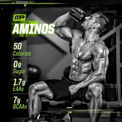 Miniatura 5 de MusclePharm Select Amino's Amino's EAA + BCAAs, polvo de aminoácidos esenciales después del entrenamiento, suplemento energético preentrenamiento