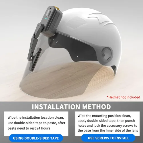 Miniatura 3 de Limpiaparabrisas recargable para casco de motocicleta, universal, impermeable, compatible con la mayoría de viseras