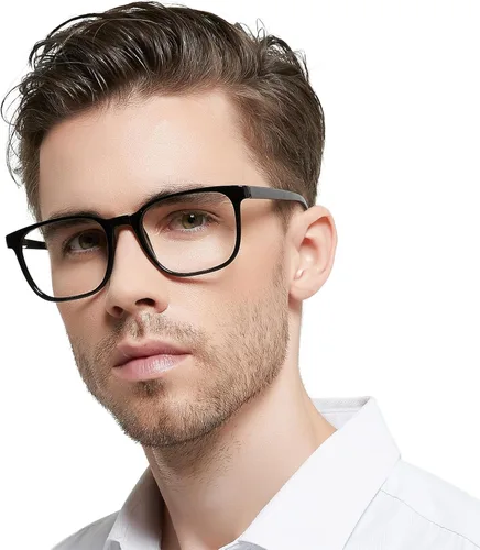 OCCI CHIARI Gafas de lectura XL para hombre, cabeza grande, cómodos lectores 1.0 1.25 1.5 1.75 2.0 2.25 2.5 2.75 3.0 3.5 4.0 5.0 6.0 (1.0x negro)