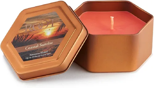 Miniatura 24 de Root Candles Velas perfumadas de cera de abeja Veriglass Premium, hechas a mano, mezcla de cera de abeja en panal, tamaño grande, vainilla francesa
