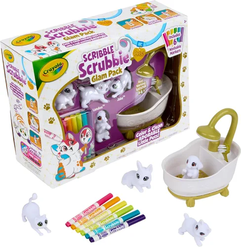 Miniatura 10 de Crayola Scribble Scrubbie Pets - Juego de recambio y expansión de marcadores - 24 marcadores lavables para niños, regalos para niñas y niños