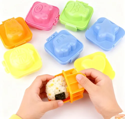 Miniatura 6 de 8 moldes cuadrados para huevos duros, molde de silicona antiadherente para bolas de arroz de sushi, accesorios de cocina bento para alimentos