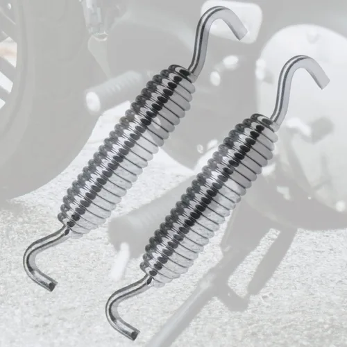 Miniatura 5 de 3.7" Chrome Jiffy Stand Kickstand Spring se adapta a Harley Sportster Softail Super Glide Touring (2 piezas cromado)