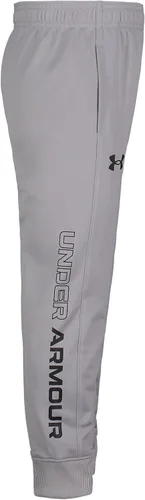 Miniatura 2 de Under Armour Pantalones deportivos Brawler para niños, pantalones deportivos con cintura elástica y diseño de logotipo de pierna de pantalón