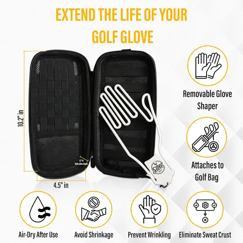 Miniatura 3 de Accessory Case - Golf Bag Organizer. Airtight, Water-Resistant, Protective Hard Case for Phone, Tees, Ball Markers, Repair Tools, and Golf