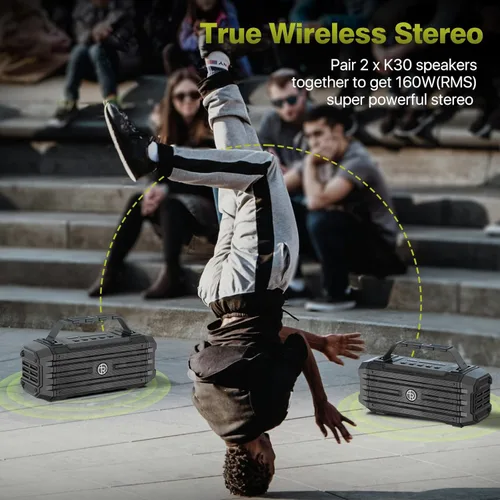 Miniatura 4 de Altavoz Bluetooth de 120W Pico 80W Portátil Inalámbrico Hi-Fi Fuerte para Exteriores IPX6 Impermeable Altavoces Grandes para Fiestas con Graves